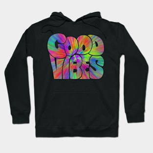 Rainbow Tie Dye Psychedelic "Good Vibes" Hoodie